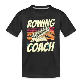 Entraîneur d’aviron Aviron Aviron Aviron Bateau d’aviron - T-shirt bio Premium Enfant - noir - Devant