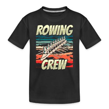Équipe d’aviron Aviron Aviron Bateau Rameur Aviron - T-shirt bio Premium Enfant - noir - Devant