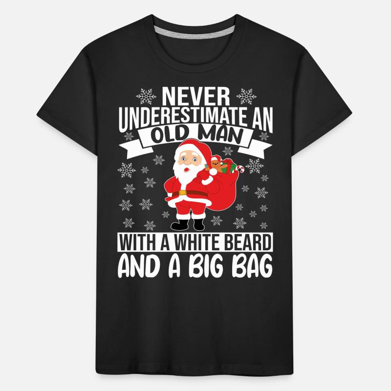 Never underestimate an old Man with a white Beard Kids' Premium Organic T-Shirt