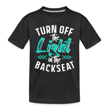 Allumez la lumière sur la banquette arrière de Papa Papi - T-shirt bio Premium Enfant - noir - Devant