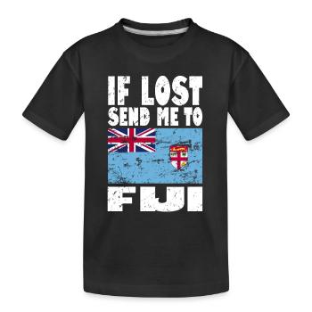 Drapeau des Fidji - T-shirt bio Premium Enfant - noir - Devant