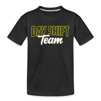 Équipe de jour Travail posté Travail posté Travail posté - T-shirt bio Premium Enfant - noir - Devant