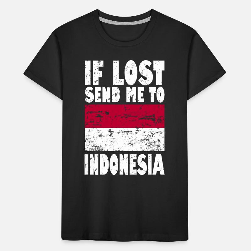 Drapeau de l’Indonésie T-shirt bio Premium Enfant