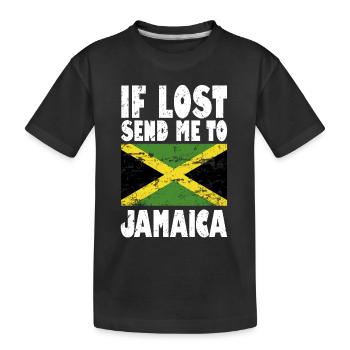 Drapeau de la Jamaïque - T-shirt bio Premium Enfant - noir - Devant