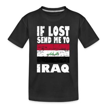 Irak Flagge Spruch - Kinder Premium Bio T-Shirt - Schwarz - Vorne