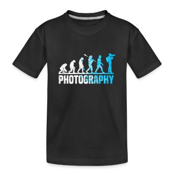 Photographie Evolution Photographe Evolution Photo - T-shirt bio Premium Enfant - noir - Devant