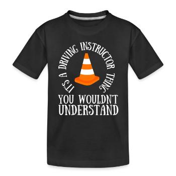Driving Instructor Driver Car Parking Exam Driving - Kinder Premium Bio T-Shirt - Schwarz - Vorne