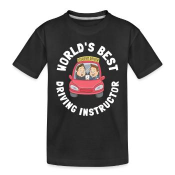 Driving Instructor Driver Car Parking Exam Driving - Kinder Premium Bio T-Shirt - Schwarz - Vorne