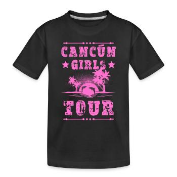 Tournée des filles de Cancun - T-shirt bio Premium Enfant - noir - Devant