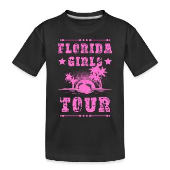 Tournée des filles de Floride - T-shirt bio Premium Enfant - noir - Devant
