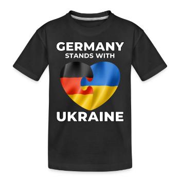 L’Allemagne soutient l’Ukraine - T-shirt bio Premium Enfant - noir - Devant