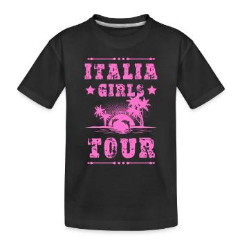 Tournée des filles d’Italie - T-shirt bio Premium Enfant - noir - Devant
