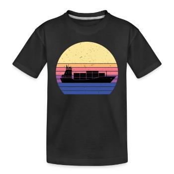 Navire d’alimentation - T-shirt bio Premium Enfant - noir - Devant