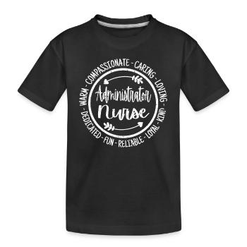 Administrator Krankenschwester Life Nursing Squad - Kinder Premium Bio T-Shirt - Schwarz - Vorne