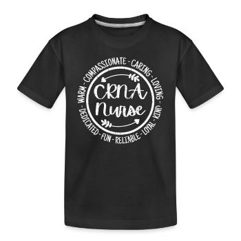 CRNA Nurse Certified Registered Nurse Anästhesist - Kinder Premium Bio T-Shirt - Schwarz - Vorne