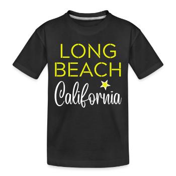 LONG BEACH California - T-shirt bio Premium Enfant - noir - Devant