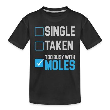 Trop occupé avec des taupes Taupe animale - T-shirt bio Premium Enfant - noir - Devant