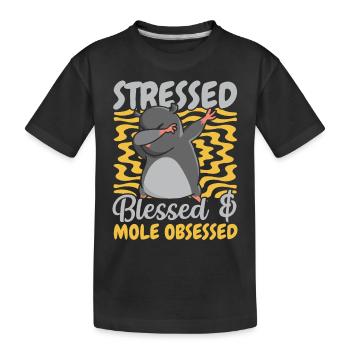 Maulwurf Besessen Tier Maulwurf Liebhaber Maulwurf - Kinder Premium Bio T-Shirt - Schwarz - Vorne