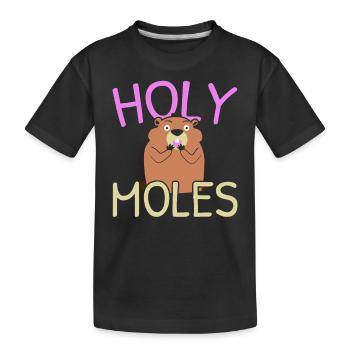 Holey Moles Animal Pun Moles - T-shirt bio Premium Enfant - noir - Devant