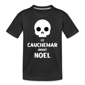 Le cauchemar avant le Noël - T-shirt bio Premium Enfant - noir - Devant