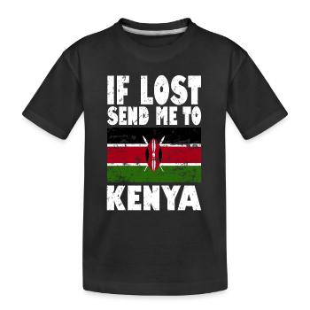 Drapeau du Kenya - T-shirt bio Premium Enfant - noir - Devant