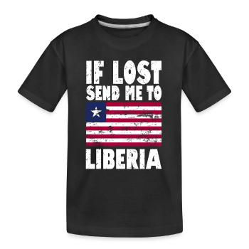Drapeau de la Libye - T-shirt bio Premium Enfant - noir - Devant