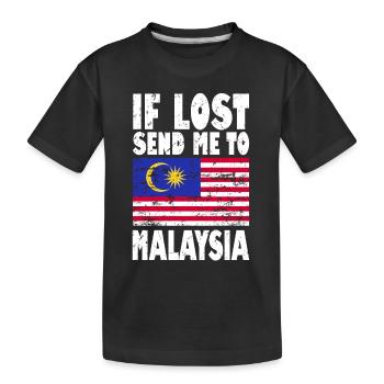Drapeau de la Malaisie - T-shirt bio Premium Enfant - noir - Devant