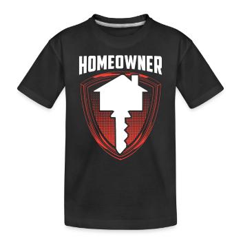 Propriétaire Propriétaire Maison Hôte - T-shirt bio Premium Enfant - noir - Devant