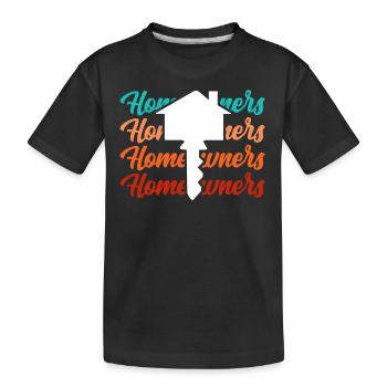Propriétaire Propriétaire Maison propriétaire - T-shirt bio Premium Enfant - noir - Devant