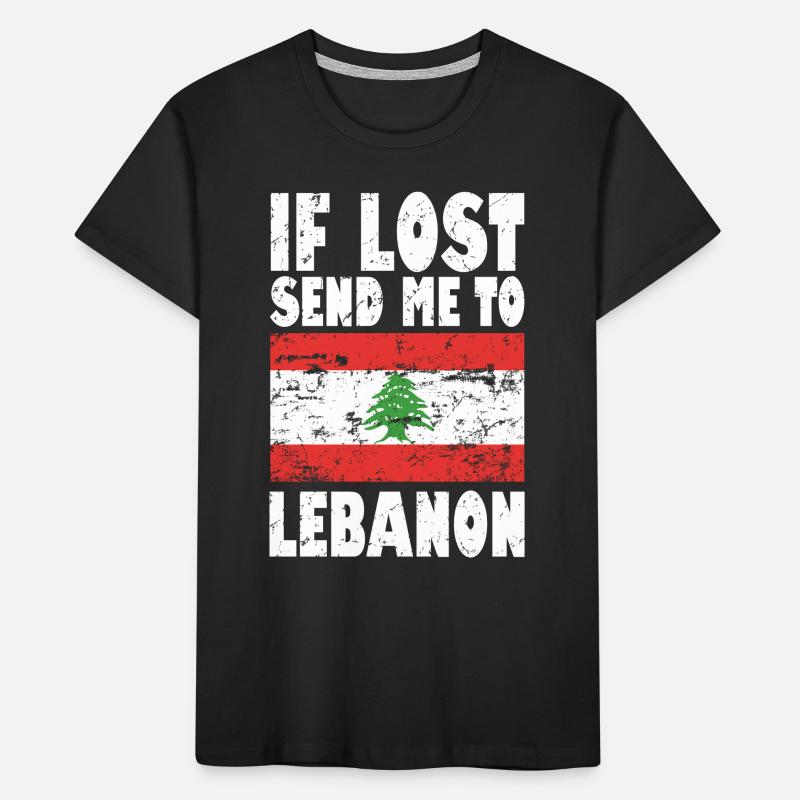 Drapeau du Liban T-shirt bio Premium Enfant