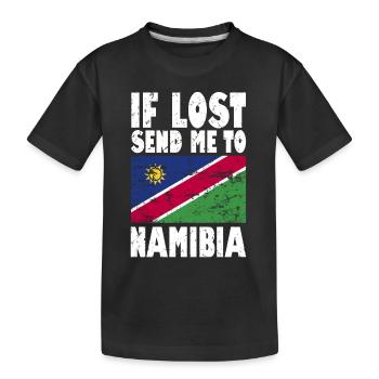 Drapeau de la Namibie - T-shirt bio Premium Enfant - noir - Devant