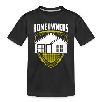 Propriétaire Propriétaire Propriétaire Hôte - T-shirt bio Premium Enfant - noir - Devant