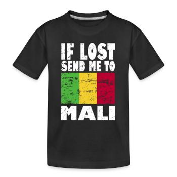 Slogan du drapeau du Mali - T-shirt bio Premium Enfant - noir - Devant