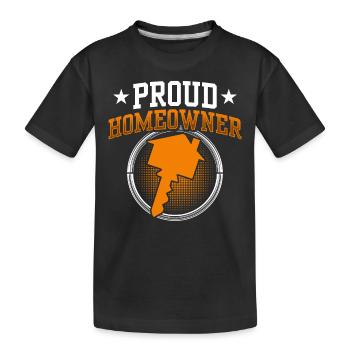 Fier propriétaire propriétaire - T-shirt bio Premium Enfant - noir - Devant