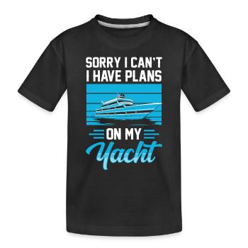 Malheureusement, je ne peux pas avoir de plans pour mon yacht - T-shirt bio Premium Enfant - noir - Devant