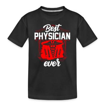 Le meilleur médecin de tous les temps Médecin de profession - T-shirt bio Premium Enfant - noir - Devant