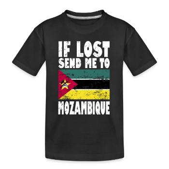 Drapeau du Mozambique - T-shirt bio Premium Enfant - noir - Devant