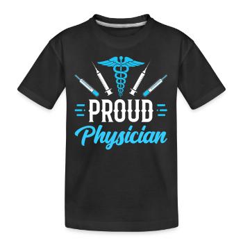 Stolzer Arzt Beruf Medizin Mediziner Doktor - Kinder Premium Bio T-Shirt - Schwarz - Vorne