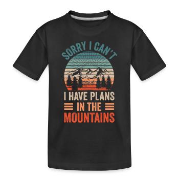 Je ne peux malheureusement pas avoir de projets en montagne - T-shirt bio Premium Enfant - noir - Devant