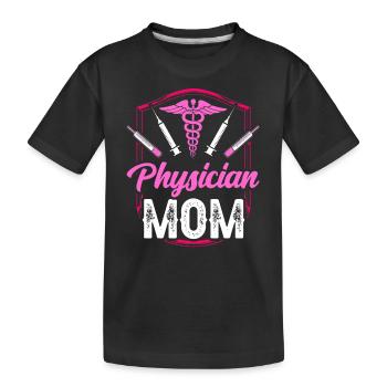 Médecin Mère Médecine Profession médicale Médecin - T-shirt bio Premium Enfant - noir - Devant