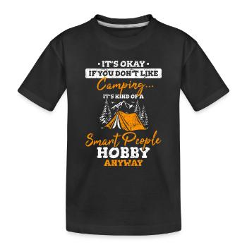 Camping amusant Son genre de passe-temps de personnes intelligentes n’importe quel - T-shirt bio Premium Enfant - noir - Devant