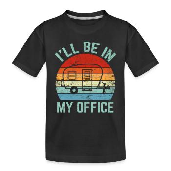I’ll Be In My Office Funny Drummer Percussion Drum - T-shirt bio Premium Enfant - noir - Devant