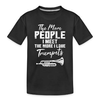 Plus je rencontre de gens drôles, marchi - T-shirt bio Premium Enfant - noir - Devant