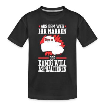 Asphaltbauer aus dem Weg Straßenbauer - Kinder Premium Bio T-Shirt - Schwarz - Vorne
