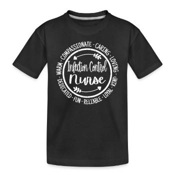 Escouade de soins infirmiers de l’infirmière de contrôle des infections - T-shirt bio Premium Enfant - noir - Devant