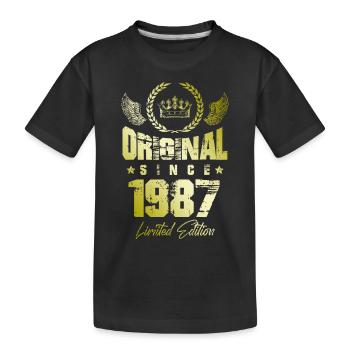 1987 limited edition - Kids' Premium Organic T-Shirt - black - Front
