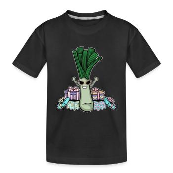 Lauch - Kinder Premium Bio T-Shirt - Schwarz - Vorne
