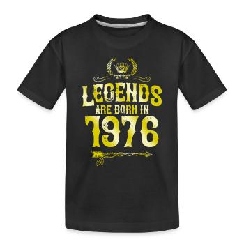 1976 legends born in - Kids' Premium Organic T-Shirt - black - Front