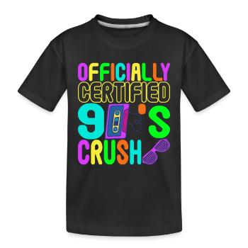 90er Party 90er Jahre - Kinder Premium Bio T-Shirt - Schwarz - Vorne