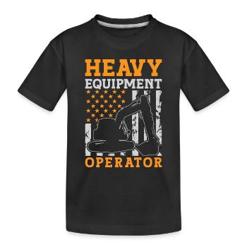 Excavatrices Excavatrices Chauffeurs Ouvriers de la construction Excavatrices Cadeau - T-shirt bio Premium Enfant - noir - Devant